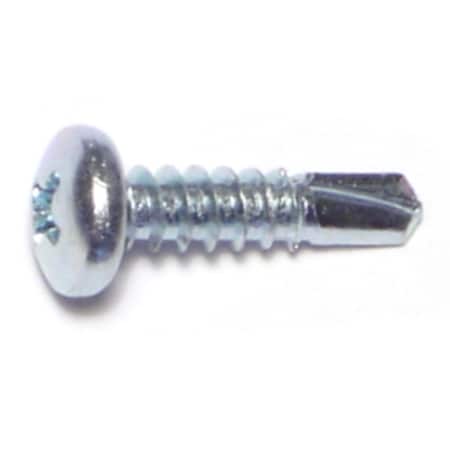 Buildright Self-Drilling Screw, #10 x 3/4 in, Zinc Plated Steel Pan Head Phillips Drive, 7500 PK 07802